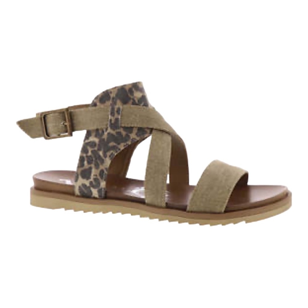 Very G Jayla 2 Tan Leopard Starppy Sandals